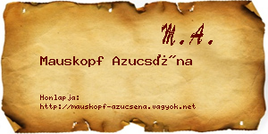Mauskopf Azucséna névjegykártya